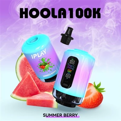 Iplay Hoola 100K Puffs Bood Australia Bluetooth Strawberry Cc3500 50 Nic Salt 200K 40K Max III Puff Hap Bar Vape μιας χρήσης